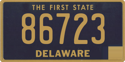 DE license plate 86723