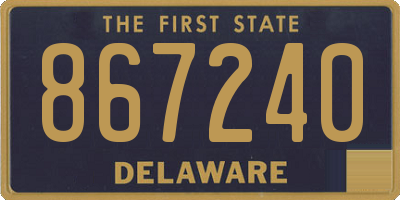 DE license plate 867240