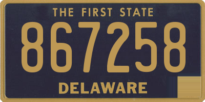 DE license plate 867258