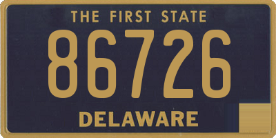 DE license plate 86726