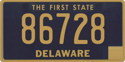 DE license plate 86728