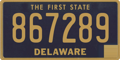 DE license plate 867289
