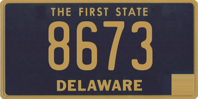 DE license plate 8673
