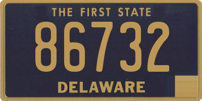 DE license plate 86732