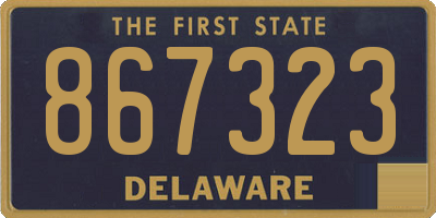 DE license plate 867323