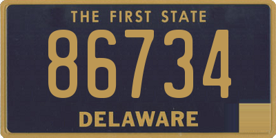 DE license plate 86734