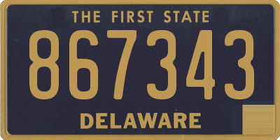 DE license plate 867343