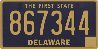 DE license plate 867344