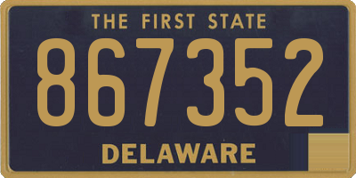 DE license plate 867352
