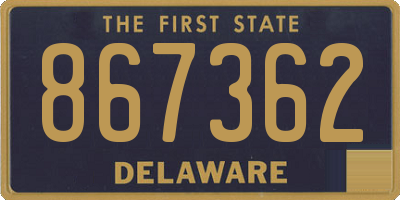 DE license plate 867362