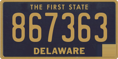 DE license plate 867363