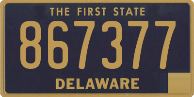 DE license plate 867377