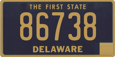 DE license plate 86738