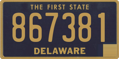 DE license plate 867381