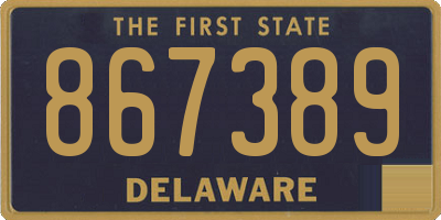 DE license plate 867389