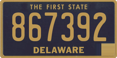 DE license plate 867392