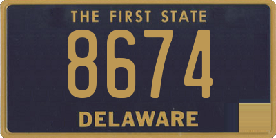 DE license plate 8674