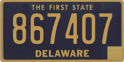 DE license plate 867407