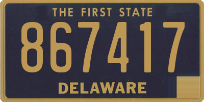 DE license plate 867417
