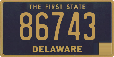 DE license plate 86743