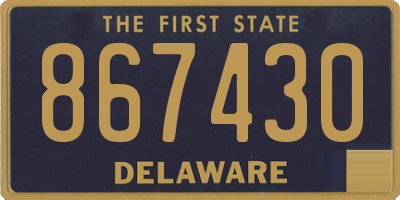 DE license plate 867430