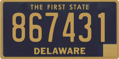 DE license plate 867431