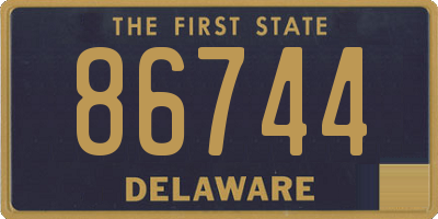 DE license plate 86744