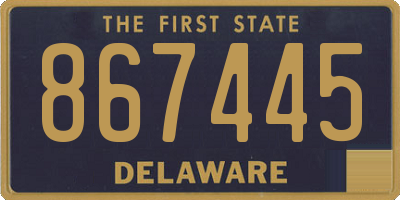 DE license plate 867445