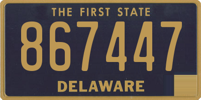 DE license plate 867447