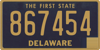 DE license plate 867454