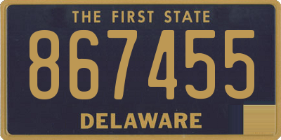 DE license plate 867455