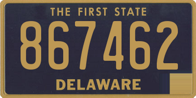 DE license plate 867462