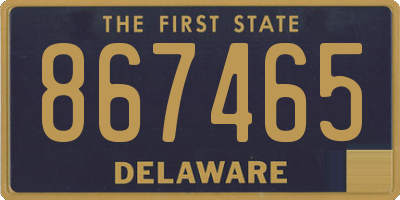 DE license plate 867465