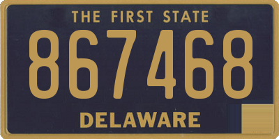 DE license plate 867468