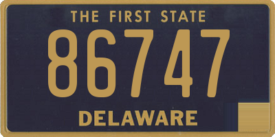 DE license plate 86747