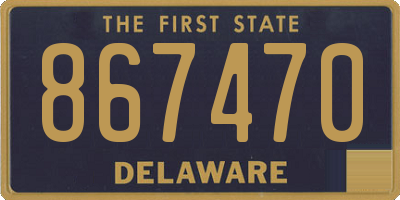 DE license plate 867470