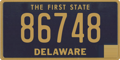 DE license plate 86748