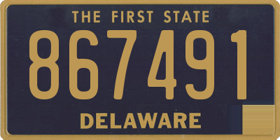 DE license plate 867491