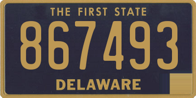 DE license plate 867493