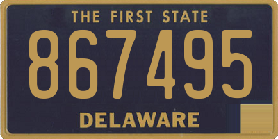 DE license plate 867495