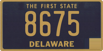 DE license plate 8675