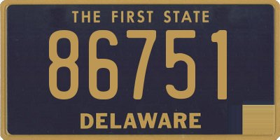 DE license plate 86751