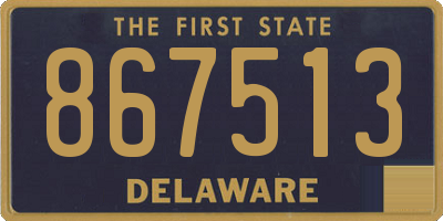 DE license plate 867513