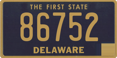 DE license plate 86752