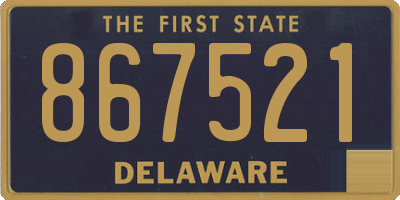 DE license plate 867521