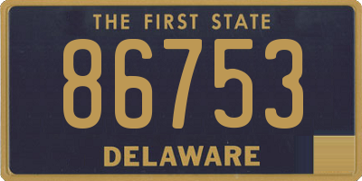 DE license plate 86753