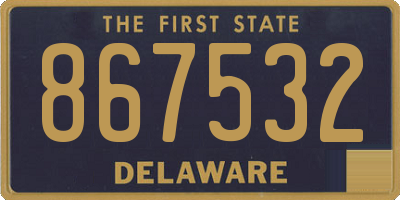 DE license plate 867532