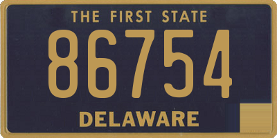 DE license plate 86754