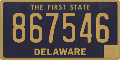 DE license plate 867546