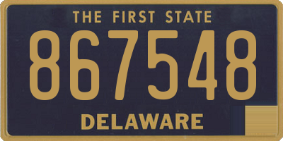 DE license plate 867548
